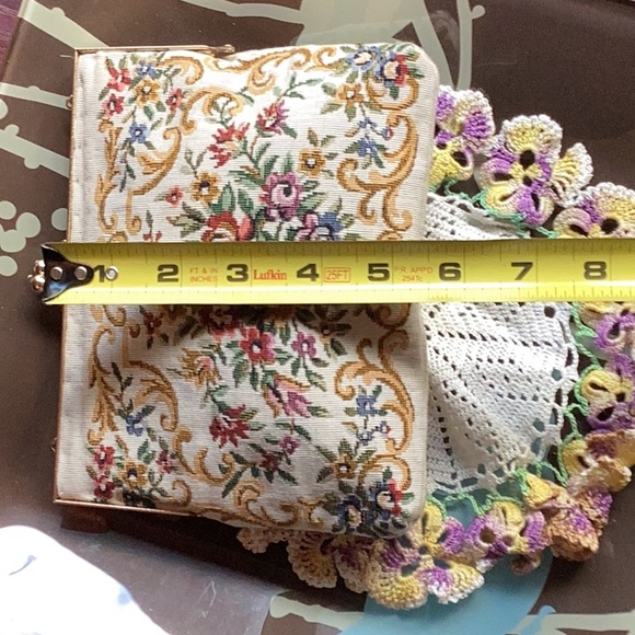 Vintage 1960’s Du Val clutch/handbag. Brass details. Made in Hong Kong - Picture 8 of 8